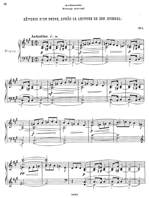 First page of 5 morceaux