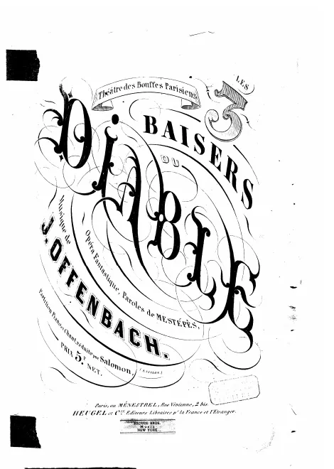 First page of Les trois baisers du diable