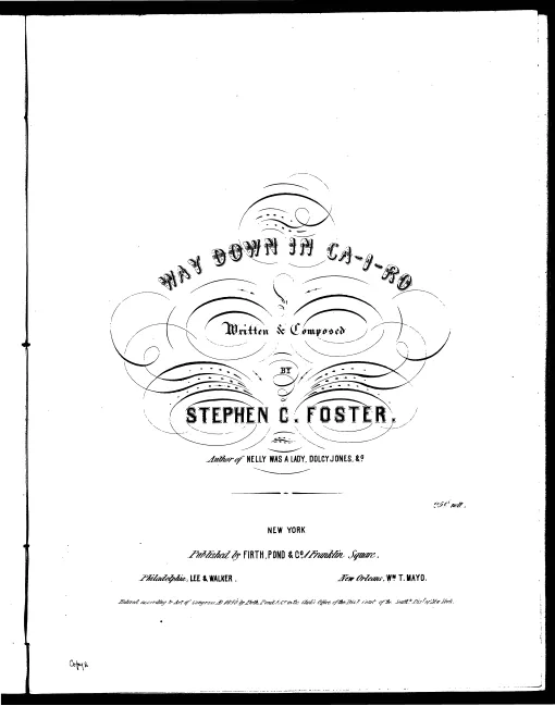 First page of Way Down in CA-I-RO