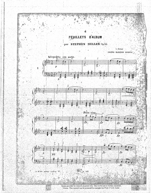First page of Feuillets d'album