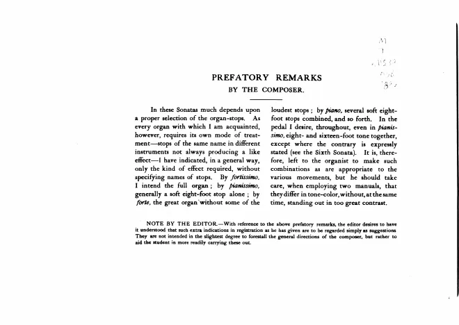 First page of Organ Works