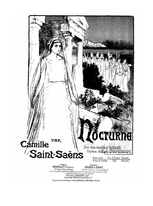 First page of Nocturne sur les motifs d'Hellé, opéra d'Alphonse Duvernoy