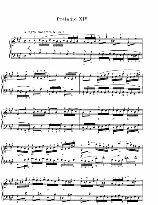 First page of Prelude and Fugue No.14 in F-sharp minor