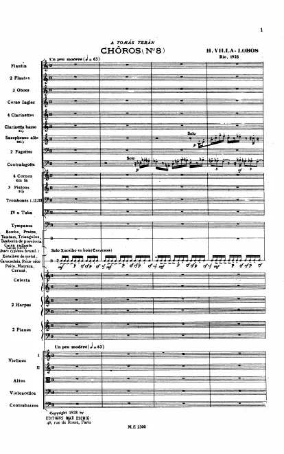 First page of Chôros No.8