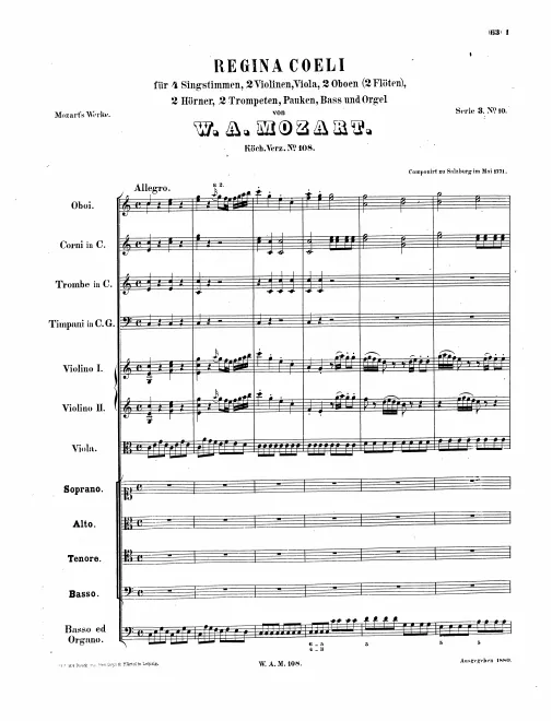 First page of Regina Coeli