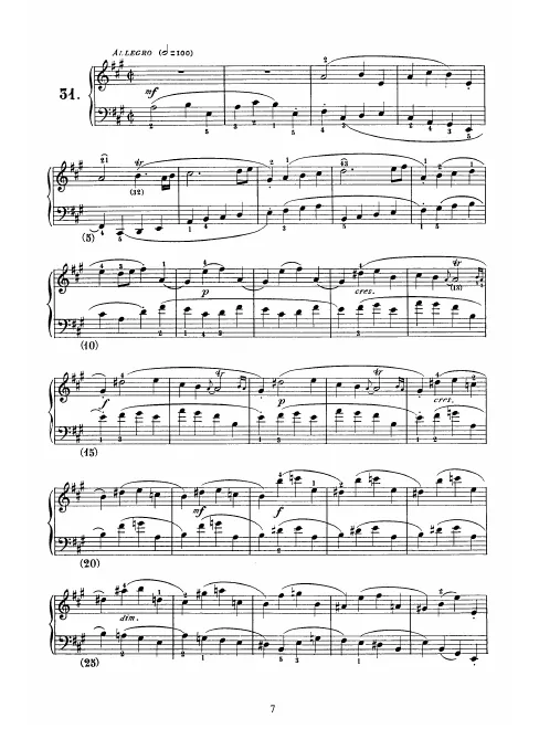 First page of Keyboard Sonata in A major
