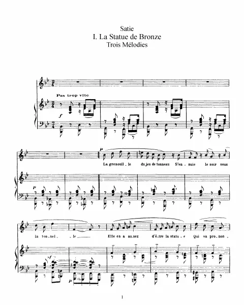 First page of 3 Mélodies