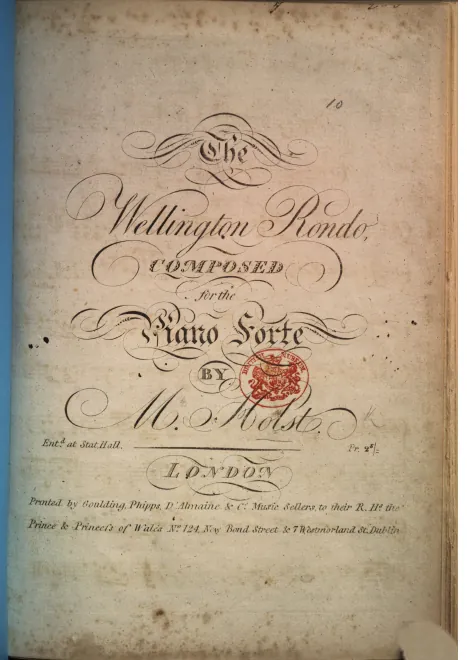 First page of The Wellington Rondo