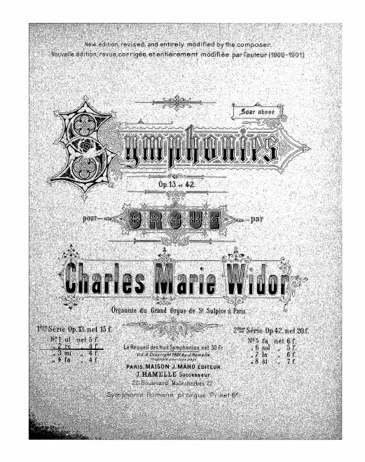 First page of Organ Symphony