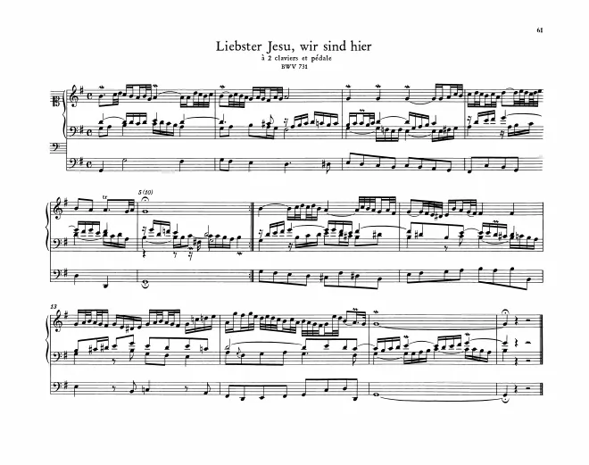 Liebster Jesu, wir sind hier, BWV 731