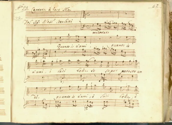 First page of Quanto io v'ami o luci
