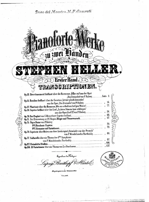 First page of Divertissement brillant