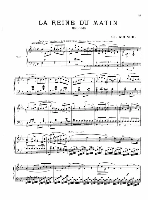 First page of La reine du matin