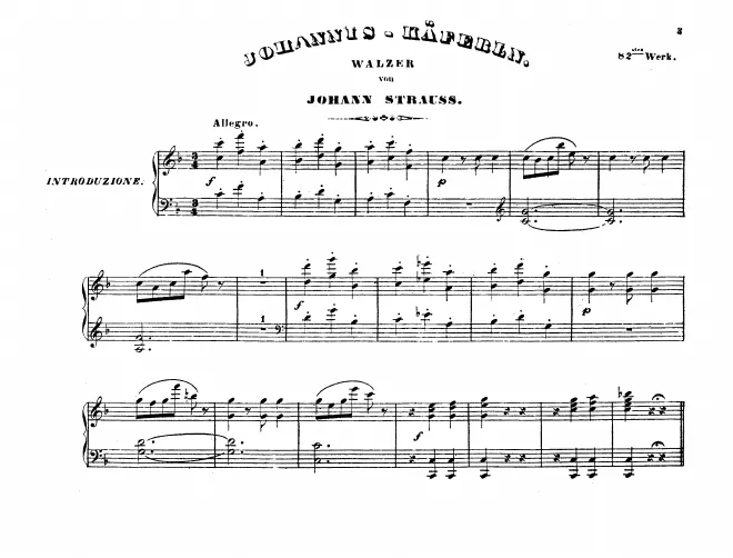 First page of Johannis-Käferln Walzer
