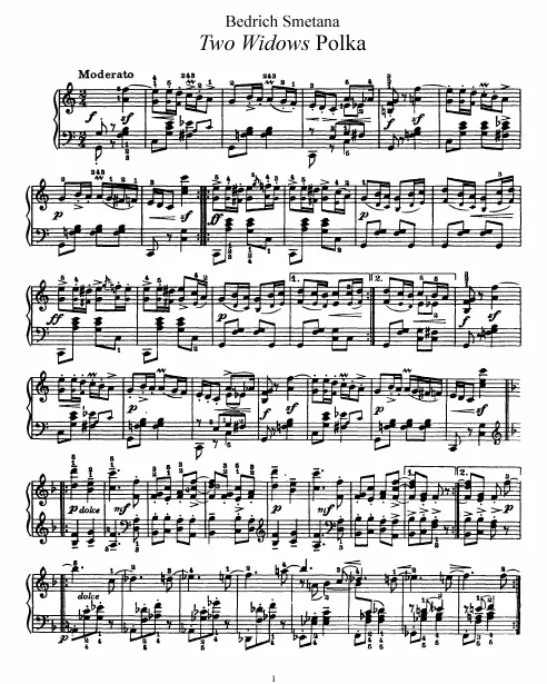 First page of The Two Widows