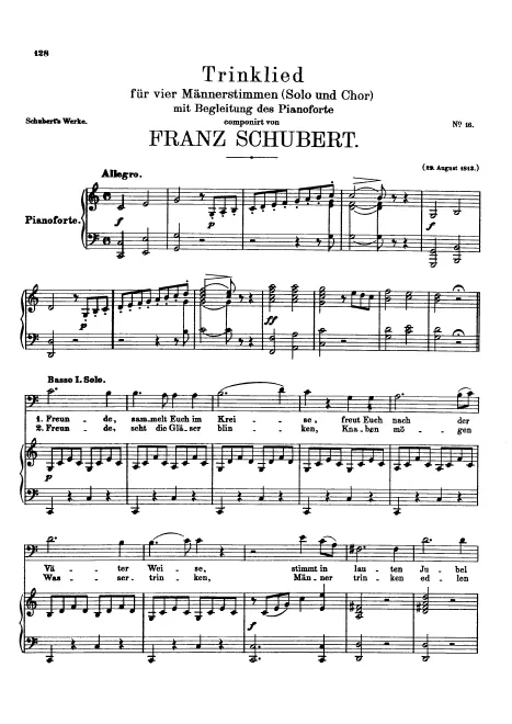 First page of Trinklied