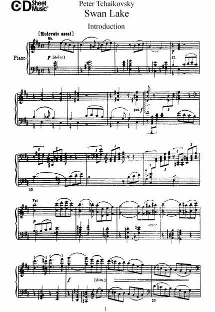 First page of Swan Lake