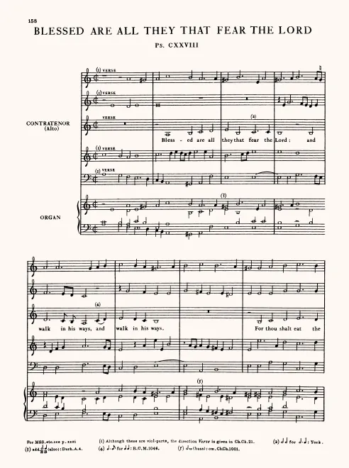 First page of Blessed Are All They that Fear the Lord