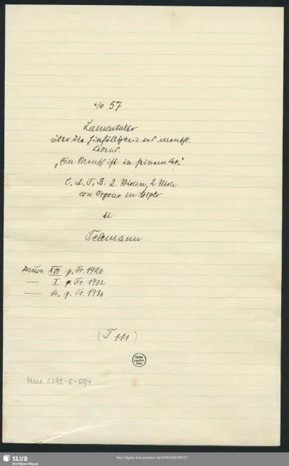 First page of Ein Mensch ist in seinem Leben