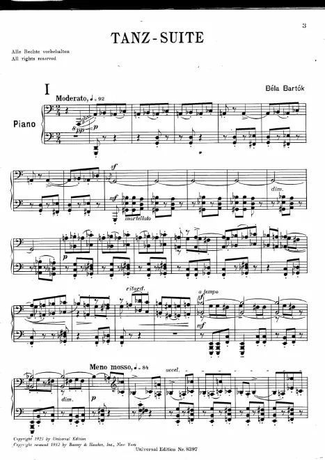 First page of Tanz Suite
