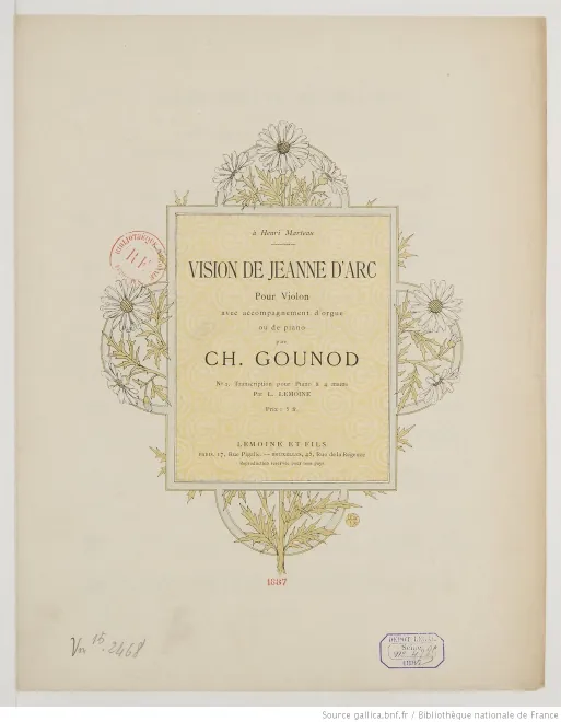 First page of Vision de Jeanne d'Arc