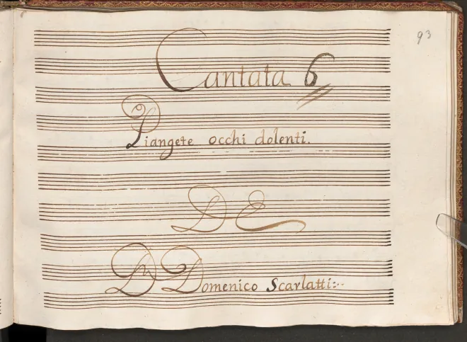 First page of Piangete occhi dolenti
