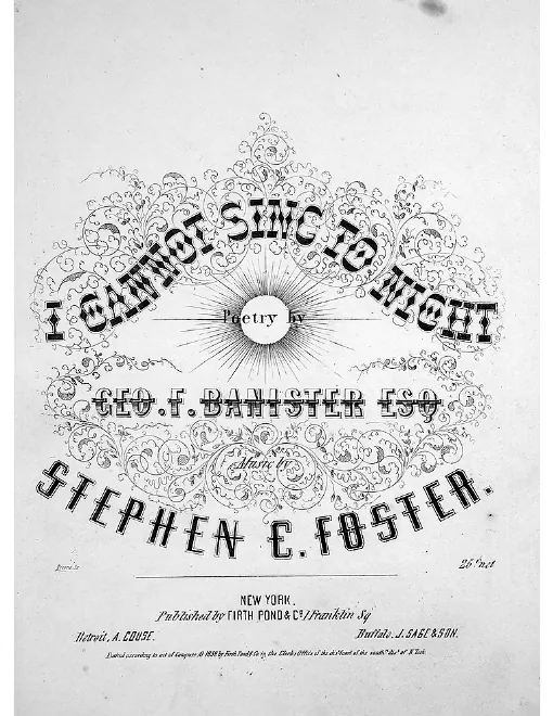 First page of I Cannot Sing To-Night