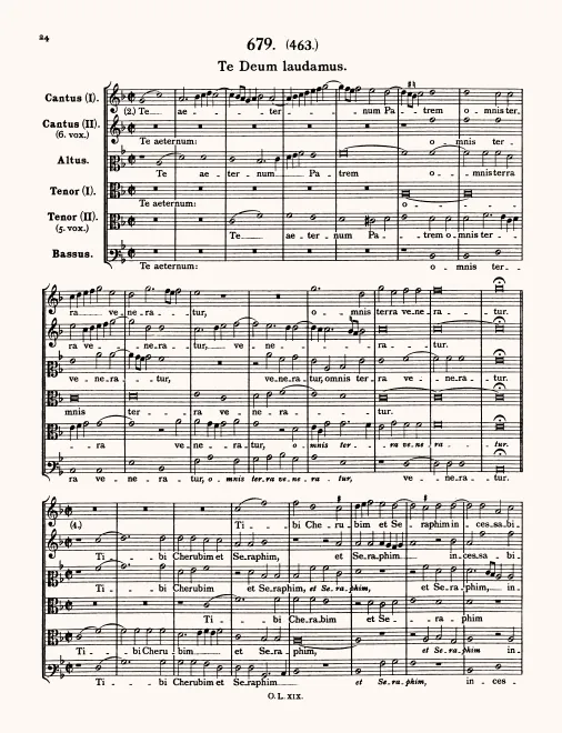 First page of Te Deum laudamus