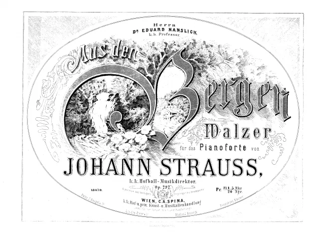 First page of Aus den Bergen Walzer