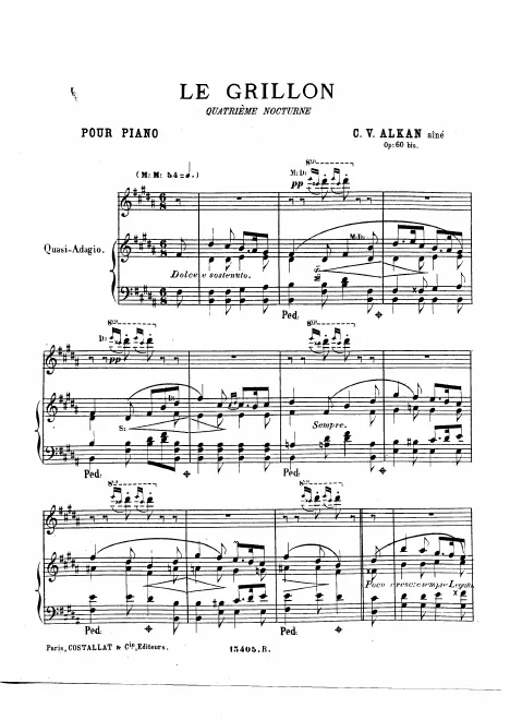 First page of Le grillon