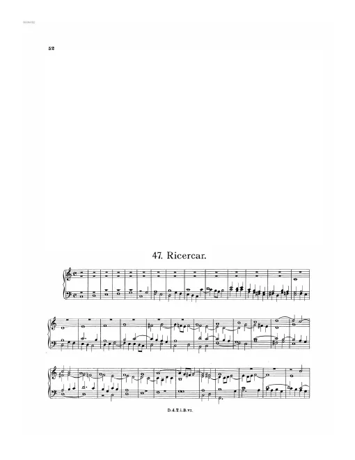 First page of Ricercare in C major