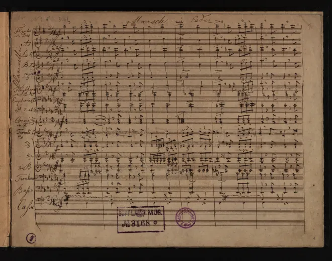 First page of Military March in E-flat major