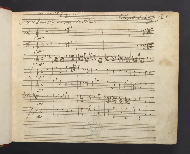 First page of Concerto Grosso in F major