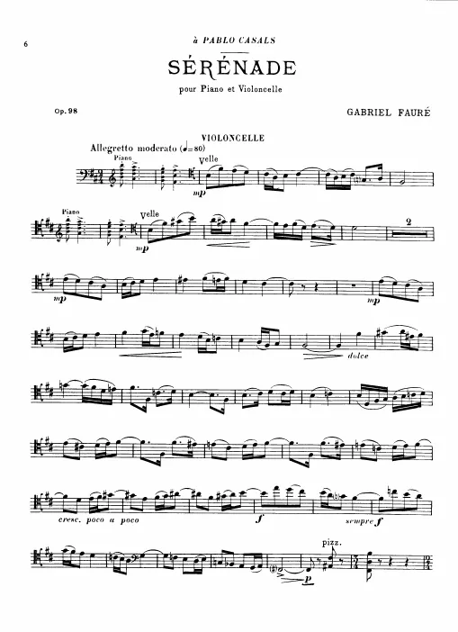 First page of Sérénade