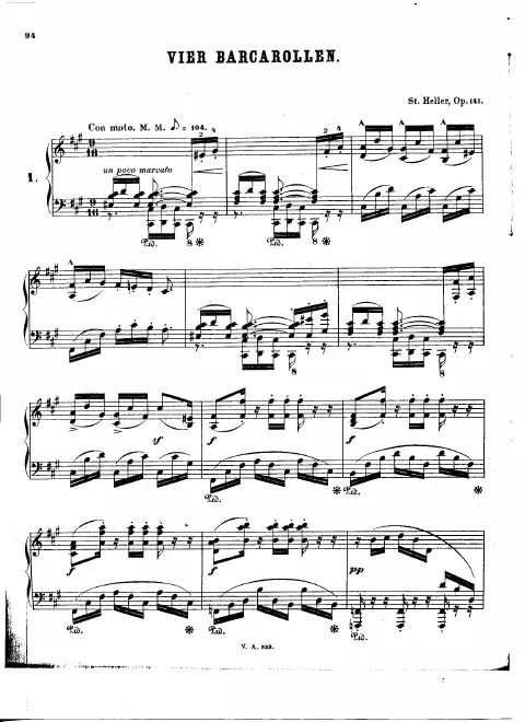 First page of 4 Barcarollen