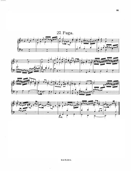 First page of Fugue in G major