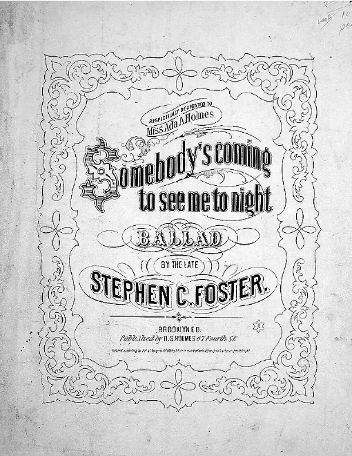 First page of Somebody's Coming to See Me To Night