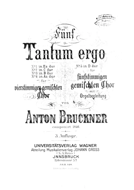 First page of Tantum ergo