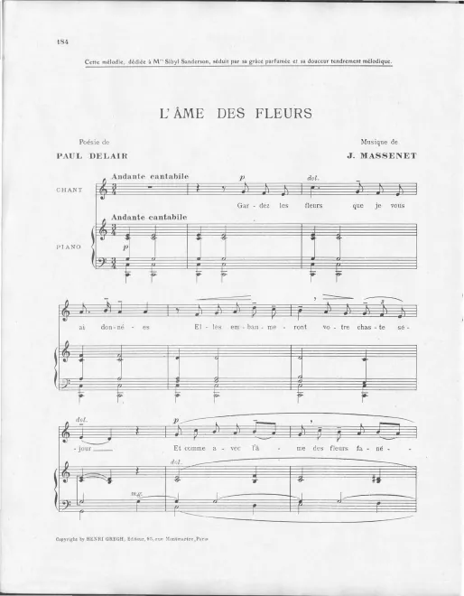 First page of L'âme des fleurs