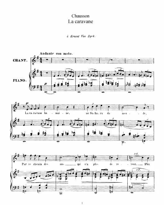 First page of La caravane