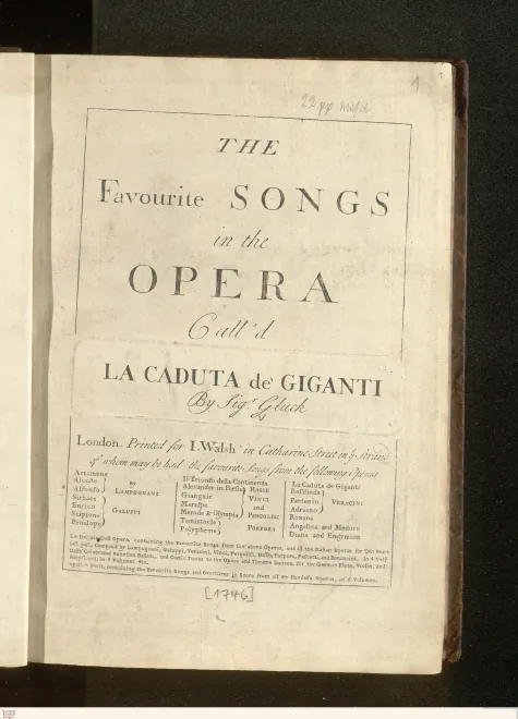 First page of La caduta de' giganti