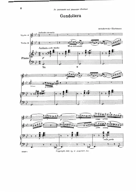 First page of Gondoliera