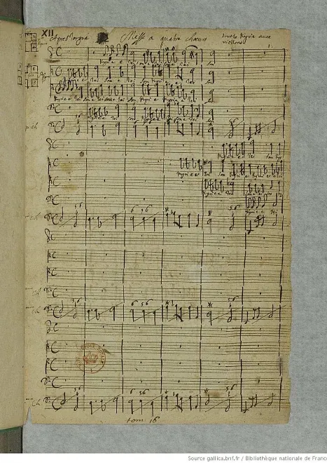 First page of Messe à quatre choeurs
