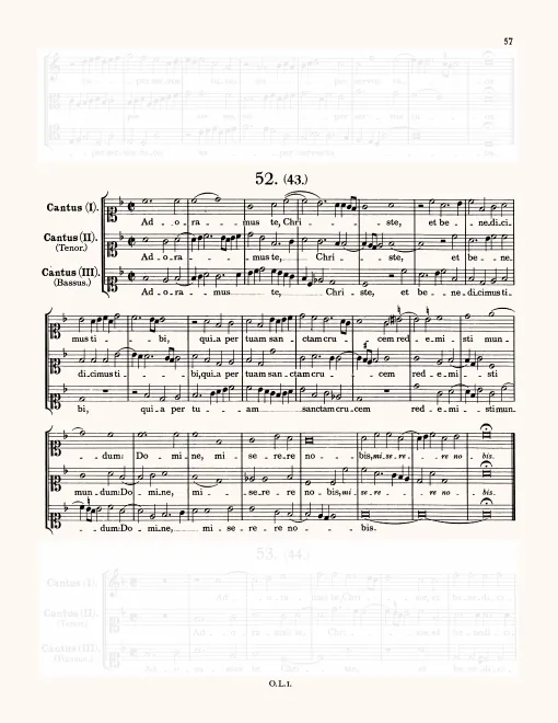First page of Adoramus te Christe