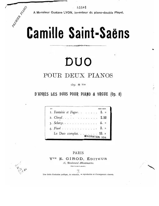 First page of Duo for 2 pianos