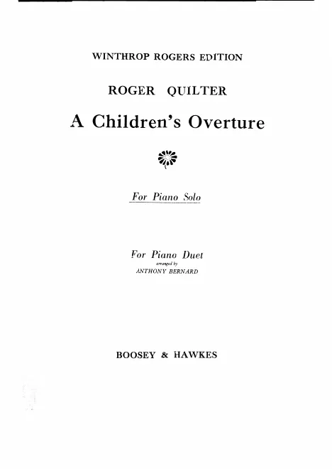 First page of A Children's Overture