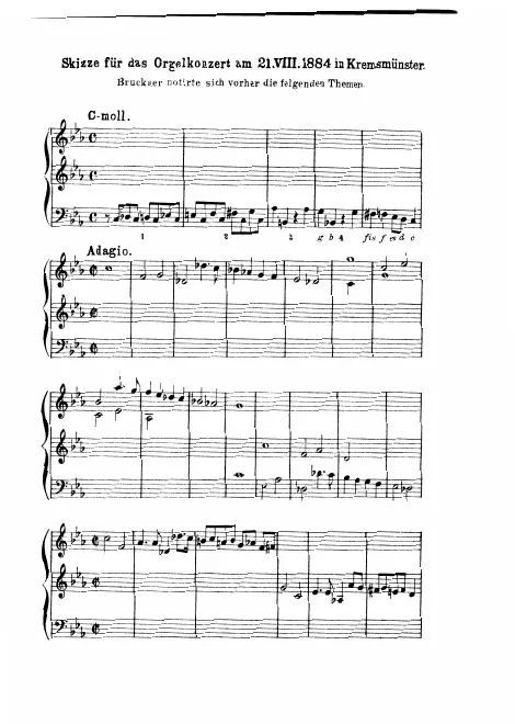 First page of 3 Themes for an Organ Improvisation
