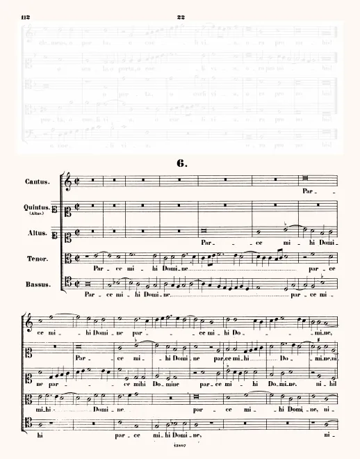 First page of Parce mihi Domine