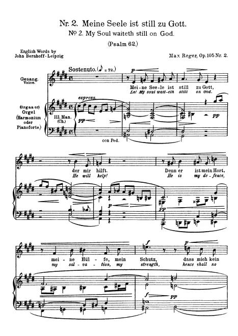First page of 2 Spiritual Songs, Op.105