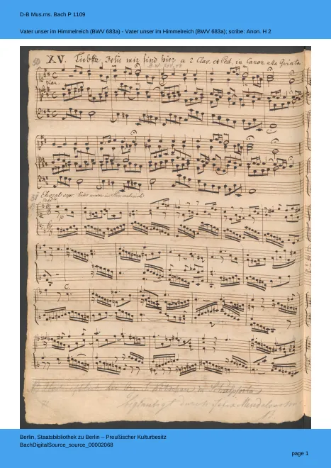 First page of Vater unser im Himmelreich